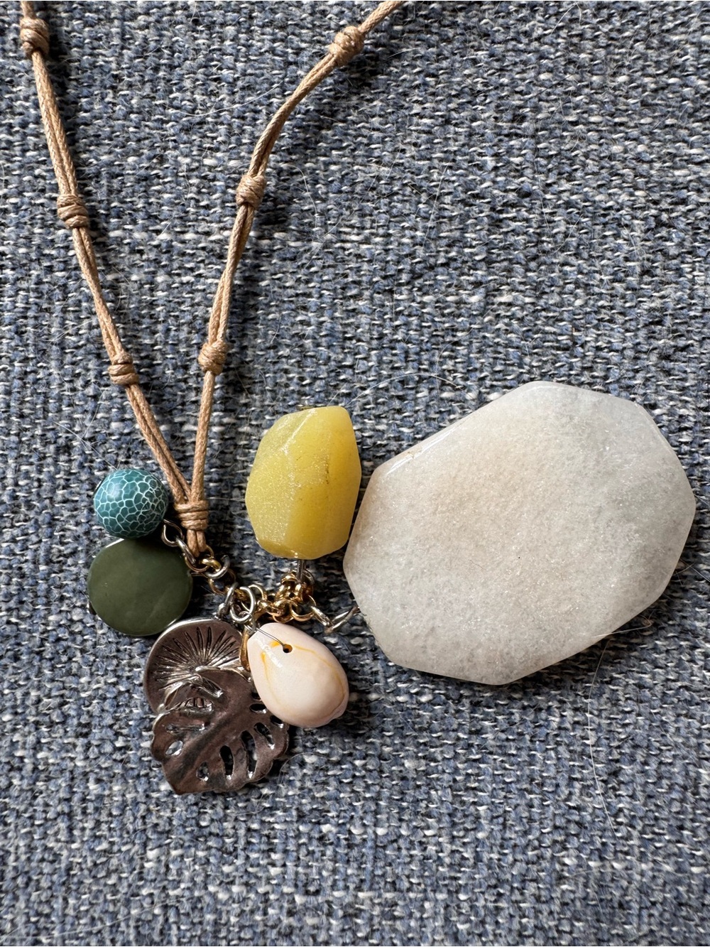 J. Jill Yellow, Green and Teal Multi-Charm Necklace